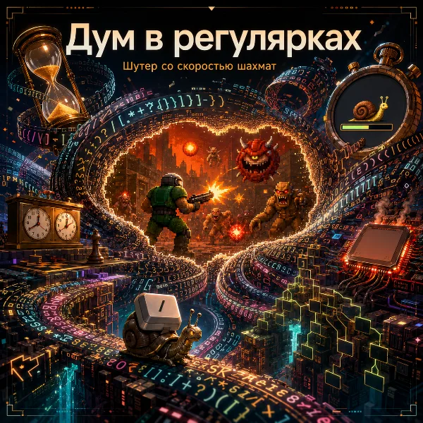 Обложка Doom запустили на регулярных выражениях: 180 секунд на кадр и почти 14 миллионов замен