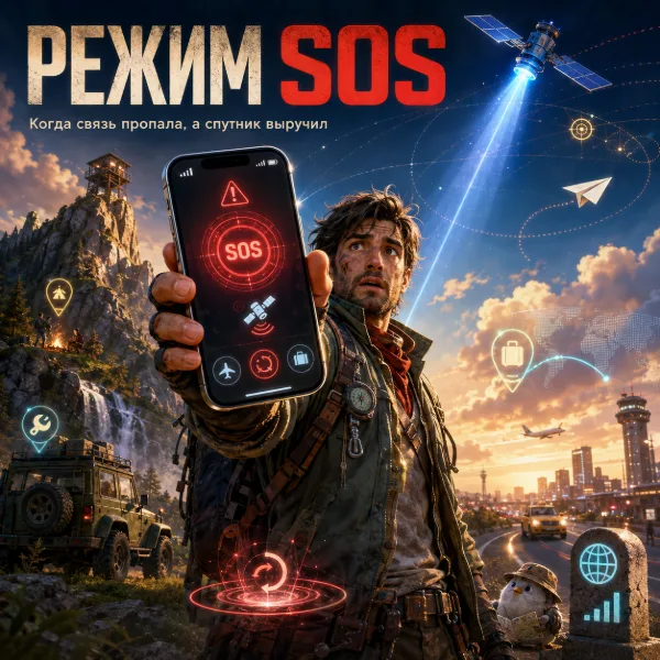 Обложка Режим SOS на iPhone: что это значит и как быстро вернуть обычную сеть