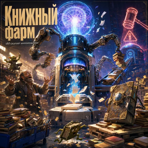 Обложка Зачем ИИ-компании тайно скупают и уничтожают миллионы бумажных книг