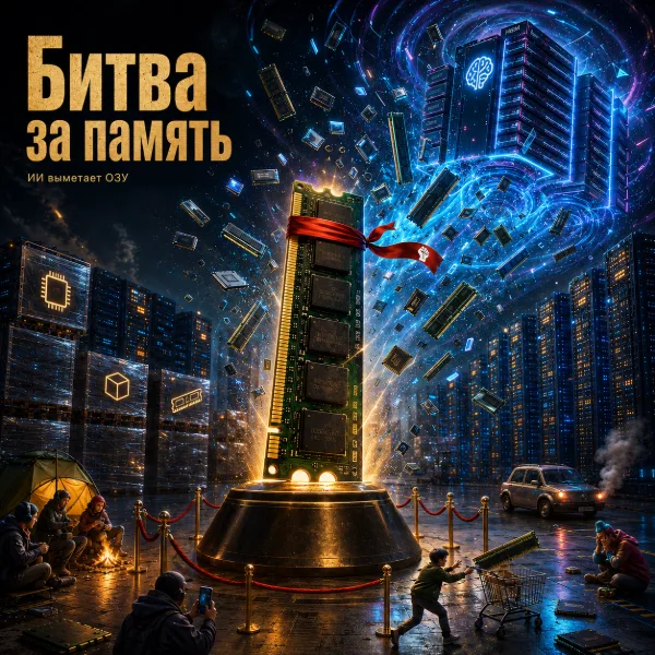Обложка Дефицит DRAM в 2027 году: поставки памяти могут рухнуть до 30%, а цены — вырасти на треть