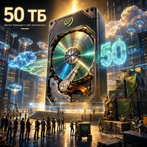 Обложка Seagate анонсировала 50-терабайтные HDD на HAMR-платформе Mozaic 5: поставки — в 2028 году, диски раскуплены наперёд