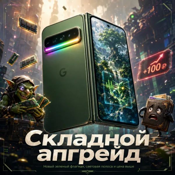 Обложка Google Pixel 11 Pro Fold: утечка раскрыла цвет Pine, новый блок камер и подсветку Pixel Glow
