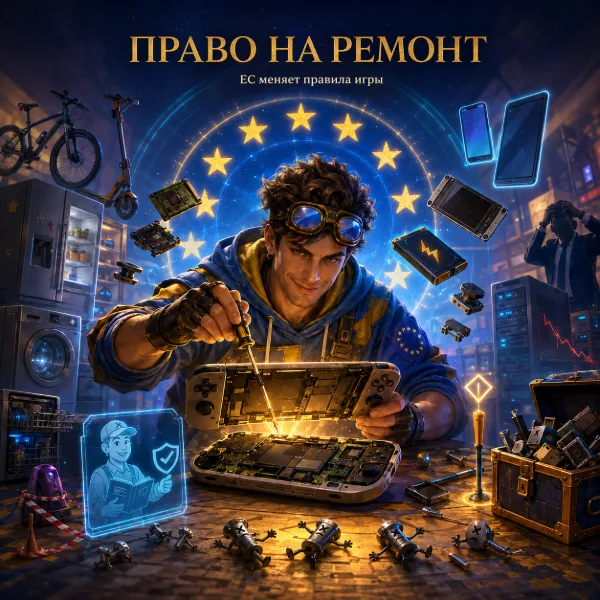 Обложка Право на ремонт в ЕС с 2026 года: что меняется для техники и при чём тут Switch 2