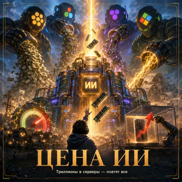 Обложка ИИ-гонка большой четвёрки: триллион долларов, скрытый долг и рост цен на память и электричество