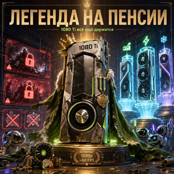 Обложка GTX 1080 Ti в 2026 году: что осталось от легенды спустя почти десять лет