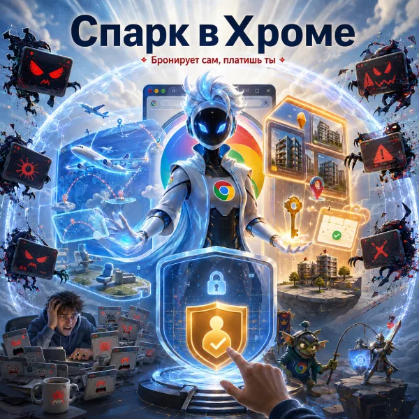 Обложка Gemini Spark в Chrome: Google дал ИИ-агенту доступ к сохранённым паролям