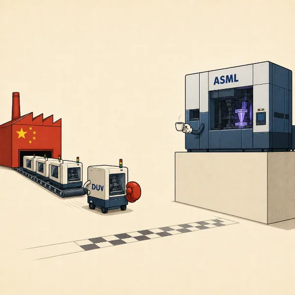 Обложка Китай начал выпуск DUV-литографов Aishengna: акции ASML рухнули на $44 млрд