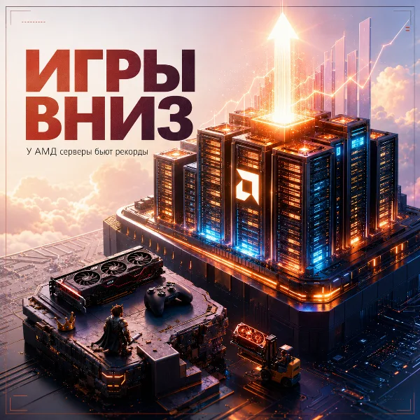 Обложка Отчёт AMD за II квартал 2026: рекордная выручка в $11,5 млрд на фоне падения игрового сегмента на 31%