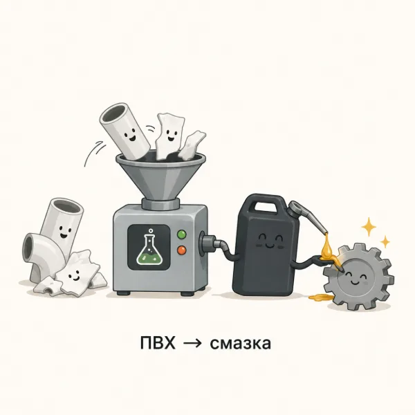Обложка Учёные превратили неперерабатываемый ПВХ в премиальную промышленную смазку