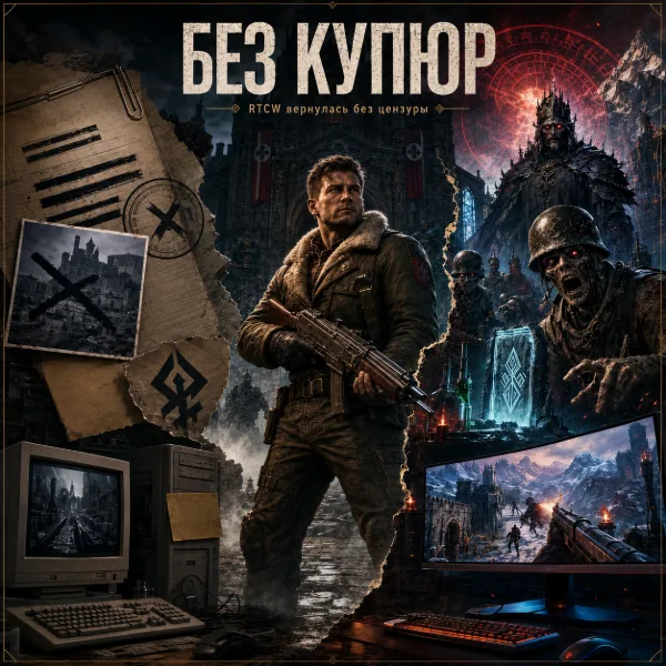 Обложка Return to Castle Wolfenstein вышла в Германии без цензуры спустя 25 лет — нацистская символика вернулась в игру