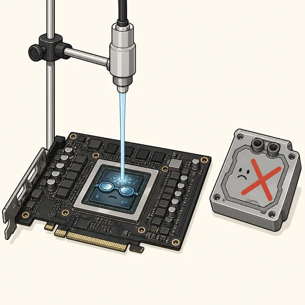 Обложка Без водоблока: TrashBench охладил RTX 2060 Super, подав воду прямо на кристалл