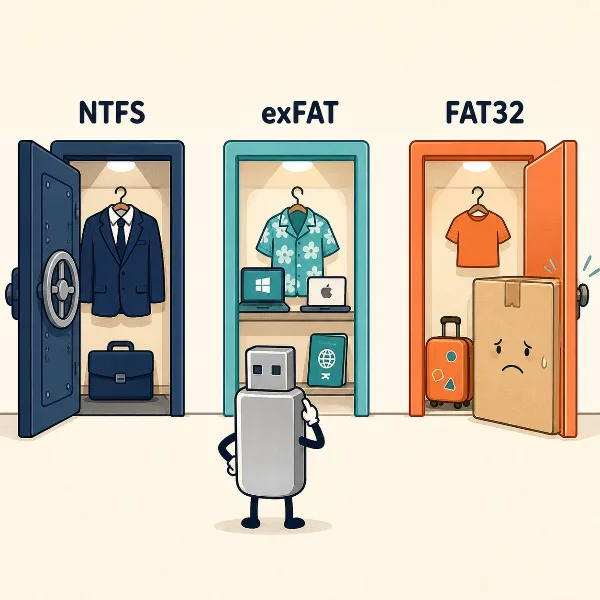 Обложка Как отформатировать USB-флешку в Windows: выбираем между NTFS, exFAT и FAT32