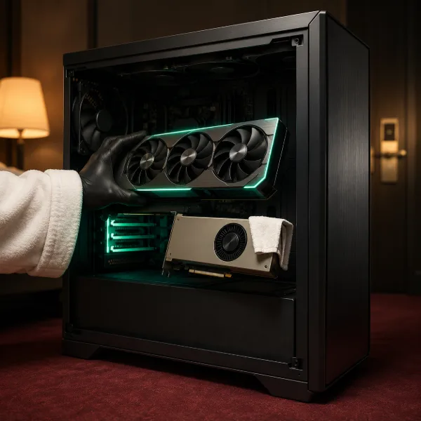 Обложка Подмена вместо кражи: в Китае воры меняли RTX 5080 на RTX 3060 в киберспортивных отелях