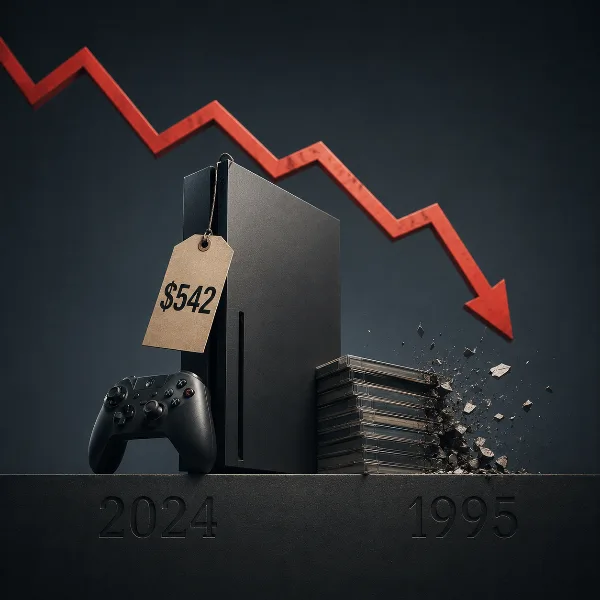 Обложка Консоли подорожали до $542, продажи рухнули на 39%: диски упали до минимума с 1995 года