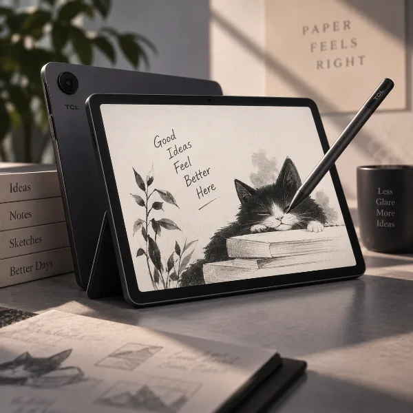 Обложка TCL Tab A1 NxtPaper: 11-дюймовый планшет с матовым экраном, имитирующим бумагу, и стилусом в комплекте