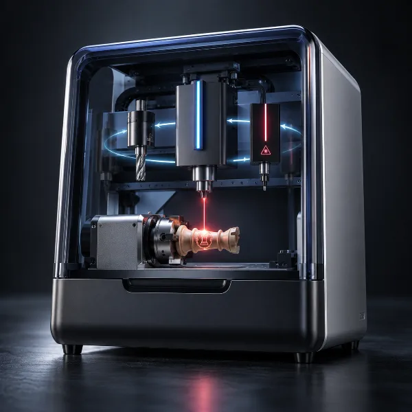 Обложка Обзор настольного ЧПУ-станка Makera Z1: быстрая смена инструмента, четвёртая ось и лазер на 5 Вт