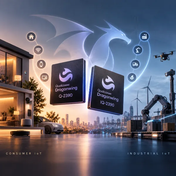 Обложка Qualcomm Dragonwing Q-2390 и IQ-2390: четырёхъядерные процессоры для потребительского и промышленного интернета вещей