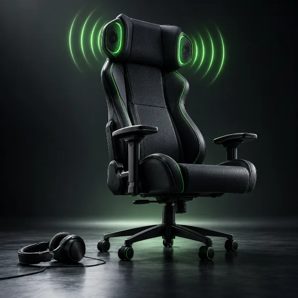 Обложка Razer Clio X: динамики в подголовнике игрового кресла вместо наушников