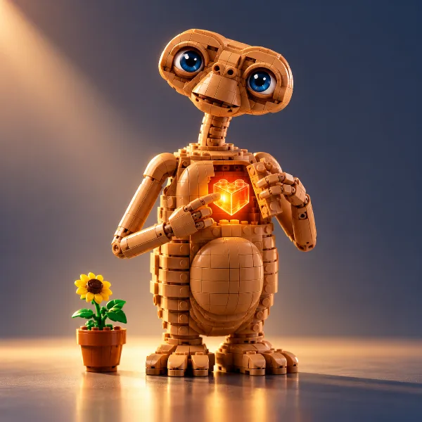 Обложка LEGO Ideas «Инопланетянин»: подвижная фигурка E.T. со светящимся сердцем