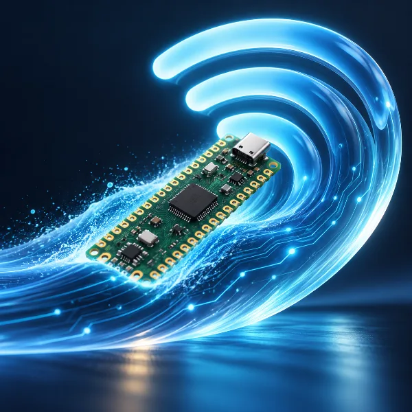 Обложка Waveshare ESP32-C5 Pico: плата в форм-факторе Raspberry Pi Pico с Wi-Fi 6