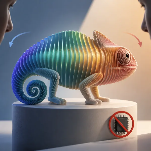 Обложка ShiftLens из MIT: 3D-печатные лентикулярные индикаторы меняют цвет без электроники