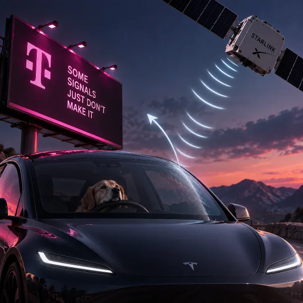 Обложка В T-Mobile раскритиковали Starlink Mobile: сигнал «не пробьёт даже лобовое стекло Tesla»