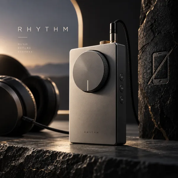 Обложка RHYTHM — концепт-плеер, который отказался от экрана ради качества звука