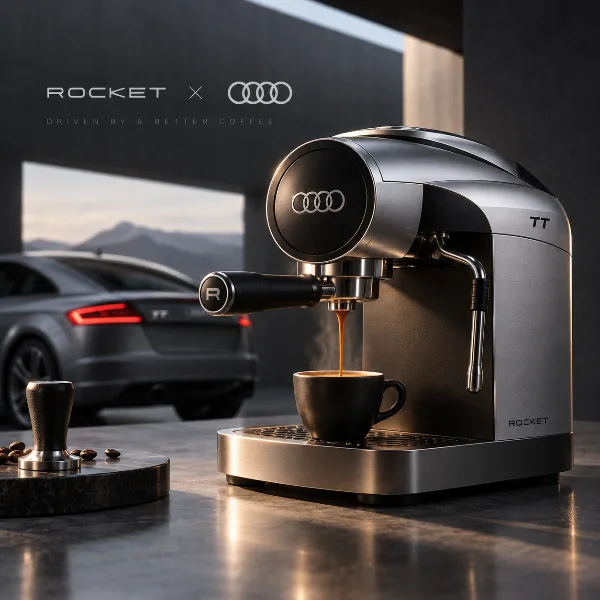 Обложка Rocket x Audi: эспрессо-машина с дизайном в духе купе Audi TT