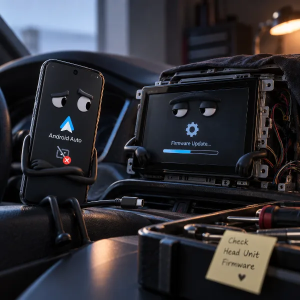 Обложка Android Auto не подключается: проблема часто в прошивке магнитолы, а не в смартфоне