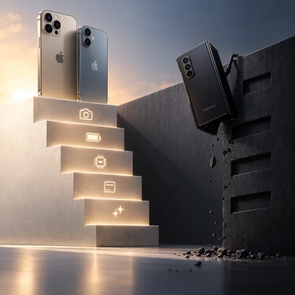 Обложка iPhone Duo против Galaxy Z Fold8: пять решений, до которых Samsung так и не добралась