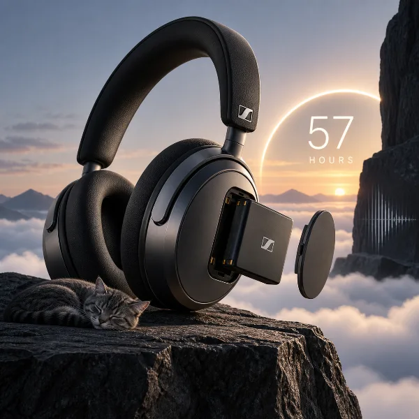 Обложка Sennheiser Momentum 5 Wireless: сменный аккумулятор, 57 часов работы и усиленное шумоподавление