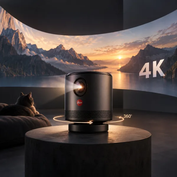 Обложка Leica Cine Compact 1: самый компактный лазерный проектор Leica с поворотом на 360° и картинкой 4K