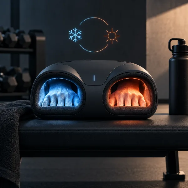 Обложка Therabody CryoTherm Palm: гаджет охлаждает и греет ладони между подходами на тренировке