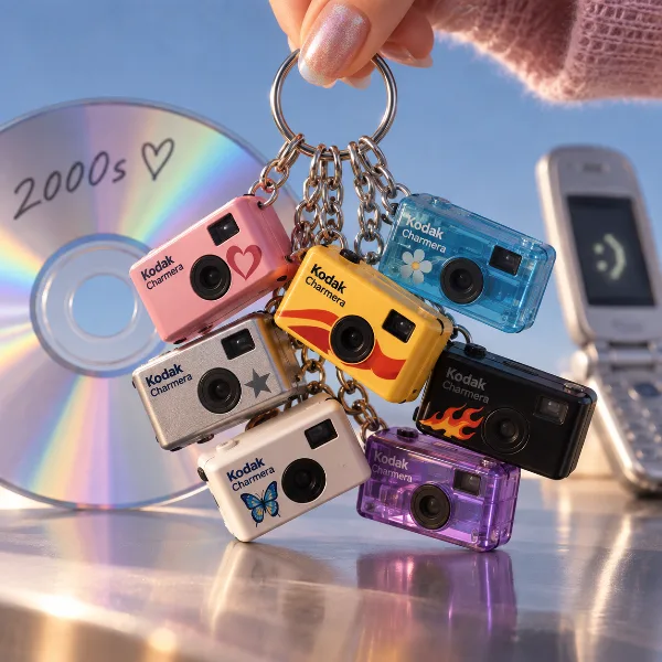 Обложка Kodak Charmera Millennium: игрушечная камера-брелок вернулась в семи дизайнах в стиле нулевых