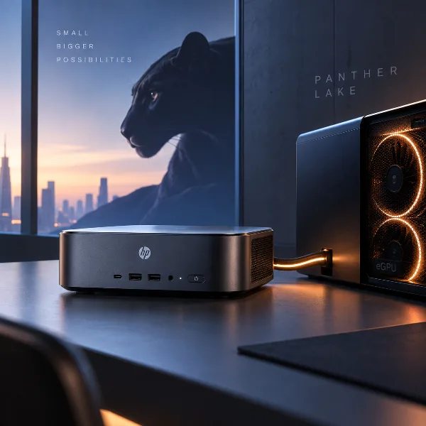 Обложка Мини-ПК HP OmniDesk Mini на Intel Panther Lake вышел в продажу: поддержка eGPU и цены от $1 089,99