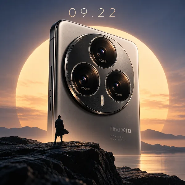 Обложка OPPO Find X10 и Find X10 Pro Max покажут 22 сентября: три камеры по 200 Мп и Dimensity 9600