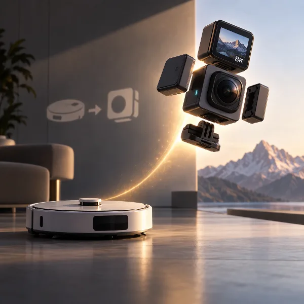 Обложка Производитель роботов-пылесосов Dreame выпускает модульную 8K-экшн-камеру Leaptic Cube