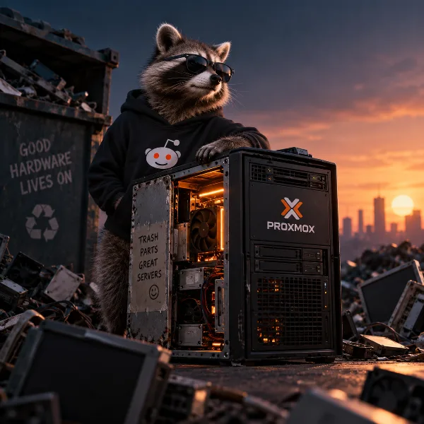 Обложка Пользователь Reddit собрал домашний сервер на Proxmox из комплектующих, найденных на свалке