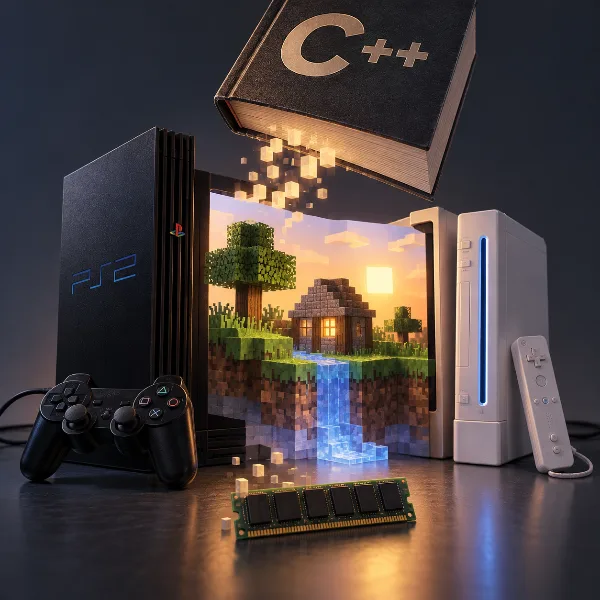 Обложка Minecraft переписали на C++ ради PS2 и Wii: фанатский порт OptiCraft работает даже на 32 МБ памяти