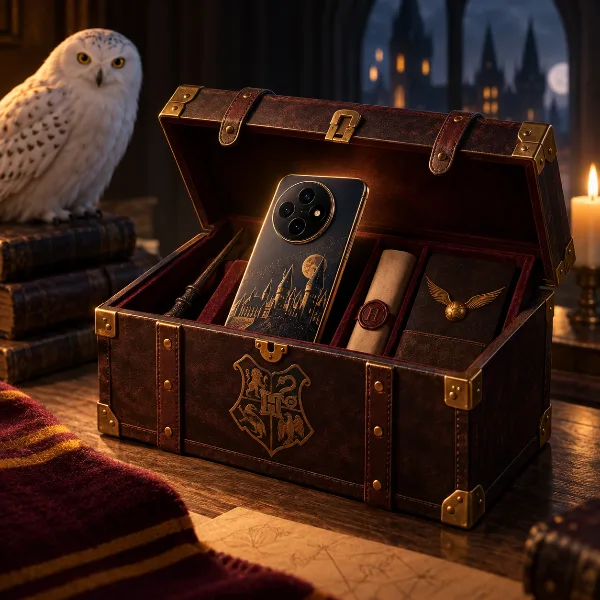Обложка realme 16 Pro Harry Potter Edition: смартфон в стиле Хогвартса продают в копии сундука Гарри Поттера