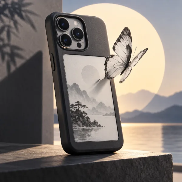 Обложка Ugreen Magic E-ink Screen Case: чехол с экраном на задней панели iPhone 18 Pro