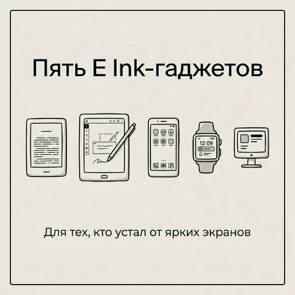 Обложка Пять E Ink-гаджетов для тех, кто устал от ярких экранов