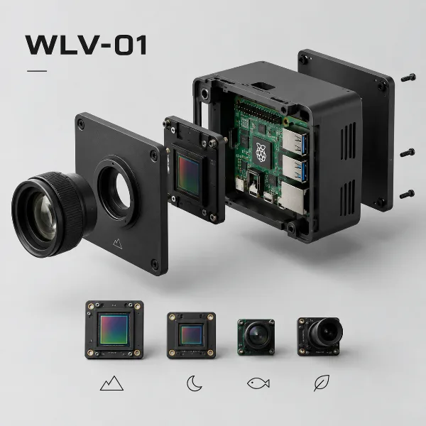 Обложка WLV-01 — разборная DIY-камера на Raspberry Pi 5 со сменными сенсорами