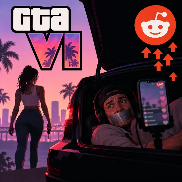 Обложка GTA 6 высмеивает стримеров: сцена с багажником взорвала Reddit
