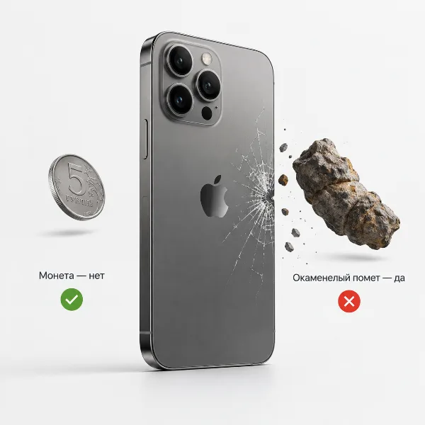 Обложка iPhone 18 Pro не поцарапать монетой, но испытание окаменелым пометом ему не пережить
