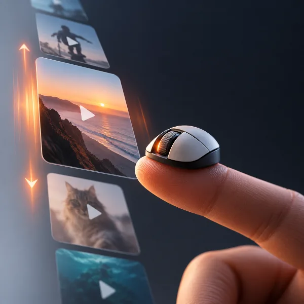 Обложка TimeXplayer V2: самая маленькая мышь заодно работает пультом для скролла TikTok