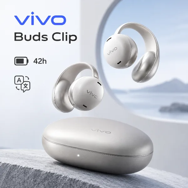 Обложка Vivo Buds Clip: открытые наушники-клипсы с автономностью 42 часа и синхронным переводом