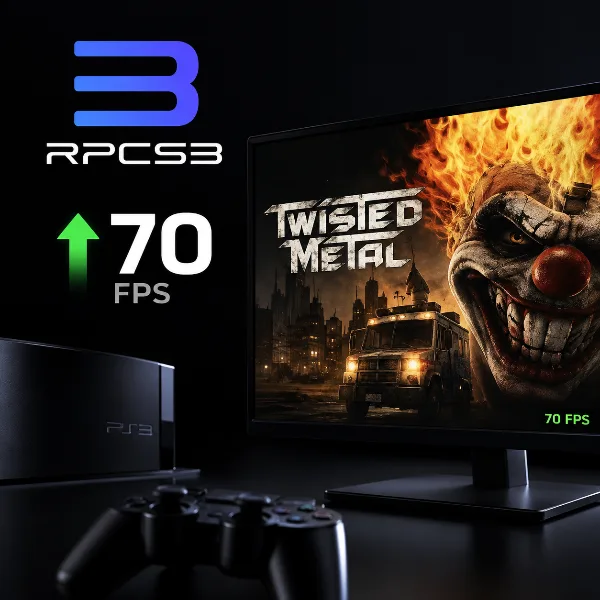 Обложка RPCS3 впервые запустил Twisted Metal на 70 FPS: рекорд для тяжёлой игры PS3