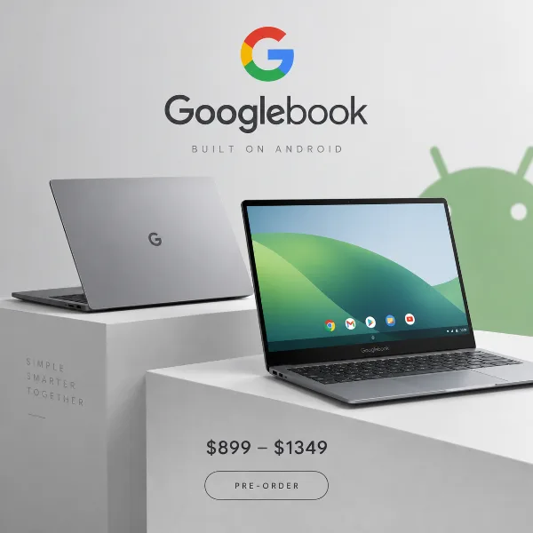 Обложка Googlebook: первые ноутбуки Google на Android уже в предзаказе — цены от $899 до $1349