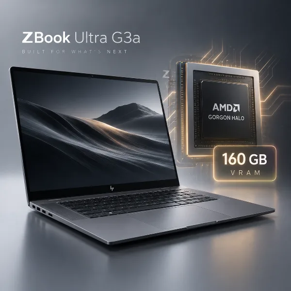 Обложка HP назвала цены на 16-дюймовую рабочую станцию ZBook Ultra G3a с AMD Gorgon Halo и 160 ГБ видеопамяти